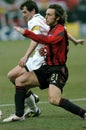 Andrea Pirlo and Roy Keane in action during the match